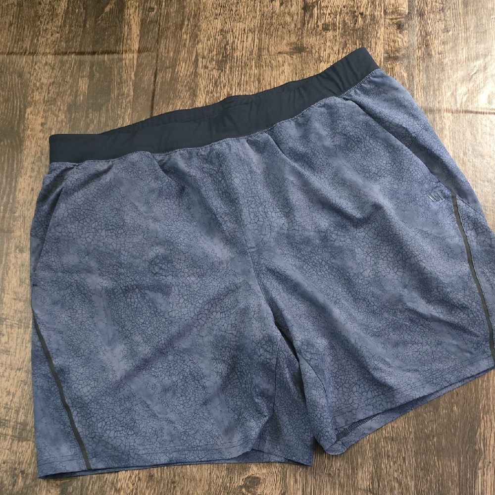 VRST Men's Navy Blue Athletic Shorts Lined 6" Inseam Sz XL